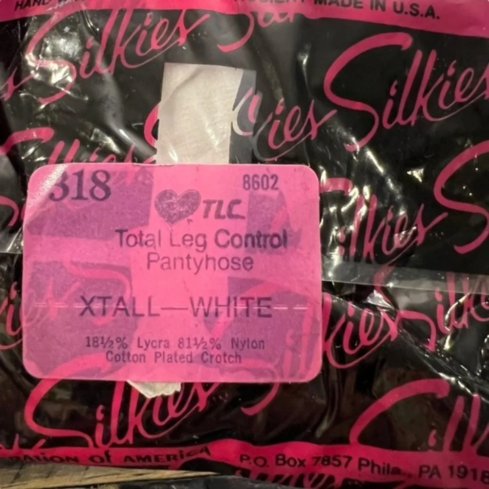 Silkies Nylon TLC Total Leg Control Pantyhose XTall‎ White #318 NEW